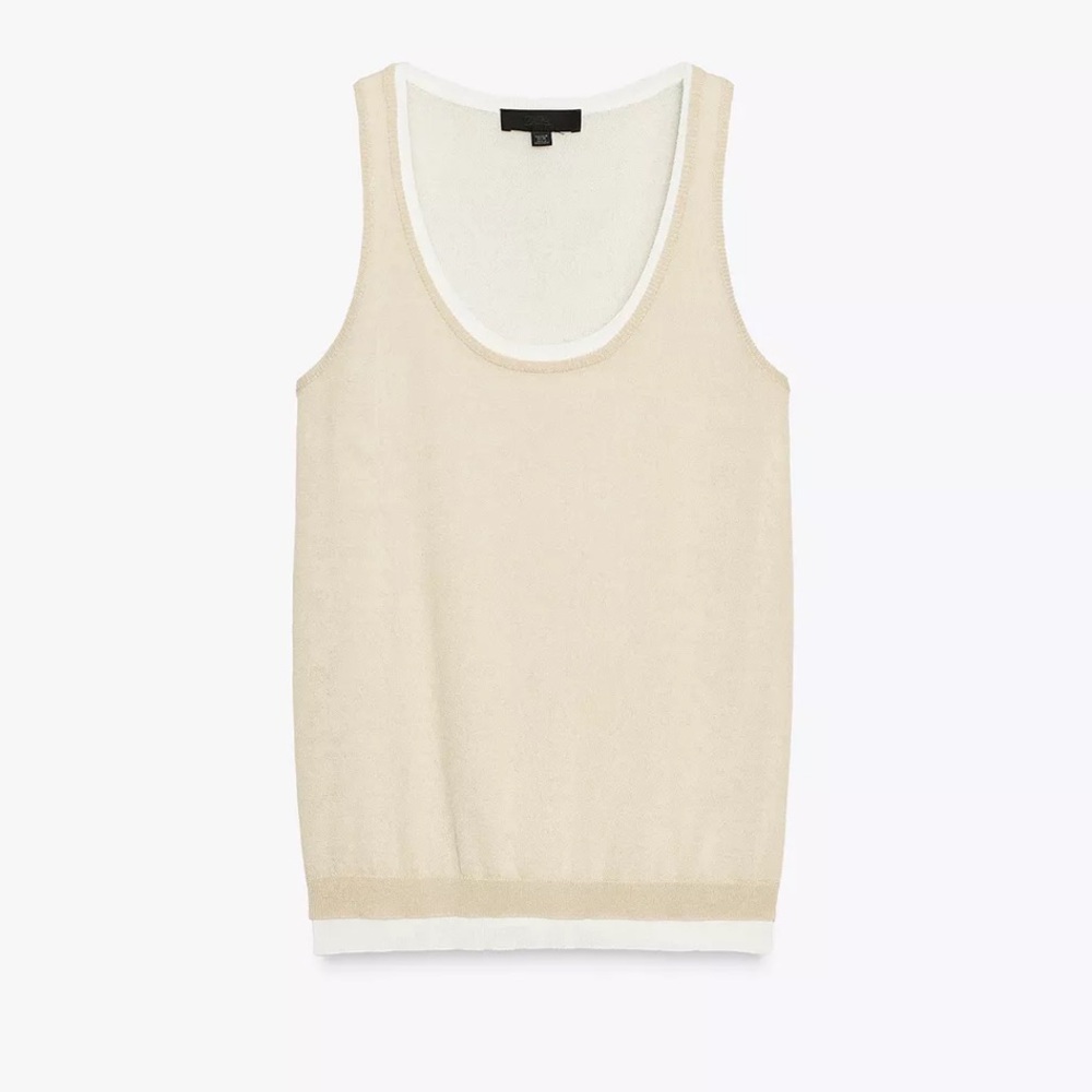 ❗️LAST DAY 3/21❗️WILL BE REMOVED❗️Zara Double Layered Cream Tank Top - Picture 5 of 7